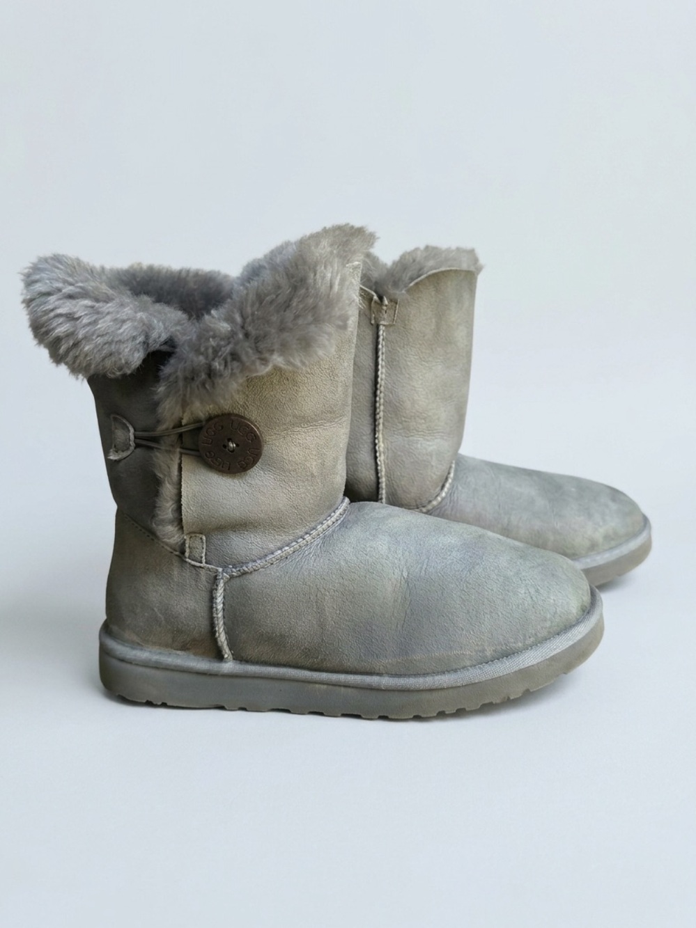 UGG W Bailey Button Boots Gray US 8